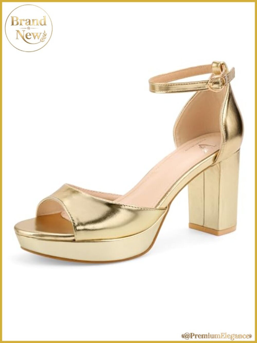 Platform Chunky Heeled Sandals Ankle Strap Open Toe Block Heels for Women